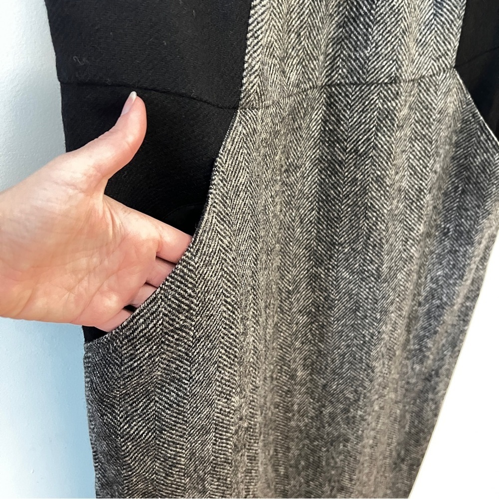 Boden Black and Gray Sheath Midi Dress with Raglan Sleeves - Picture 5 of 12